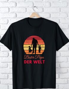 Bester Papa der Welt-Sprüche T-Shirt. Das perfekte T-Shirt für stolze Väter. Deine Liebeserklärung an den besten Papa der Welt.